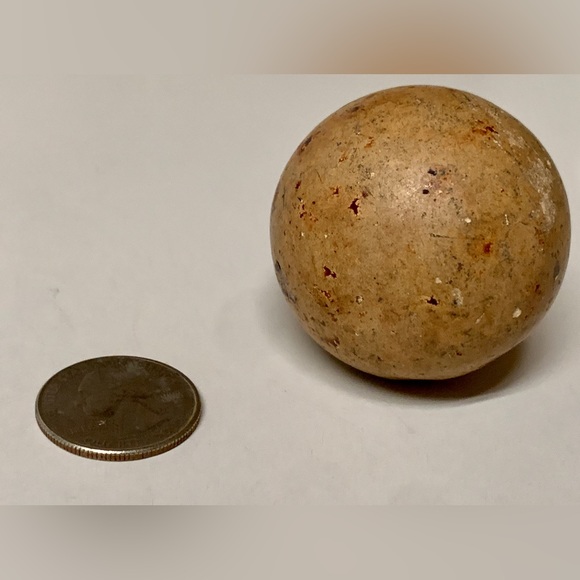 19th Century German Antique Large 1.75” Clay Boulder Marble - Picture 3 of 10